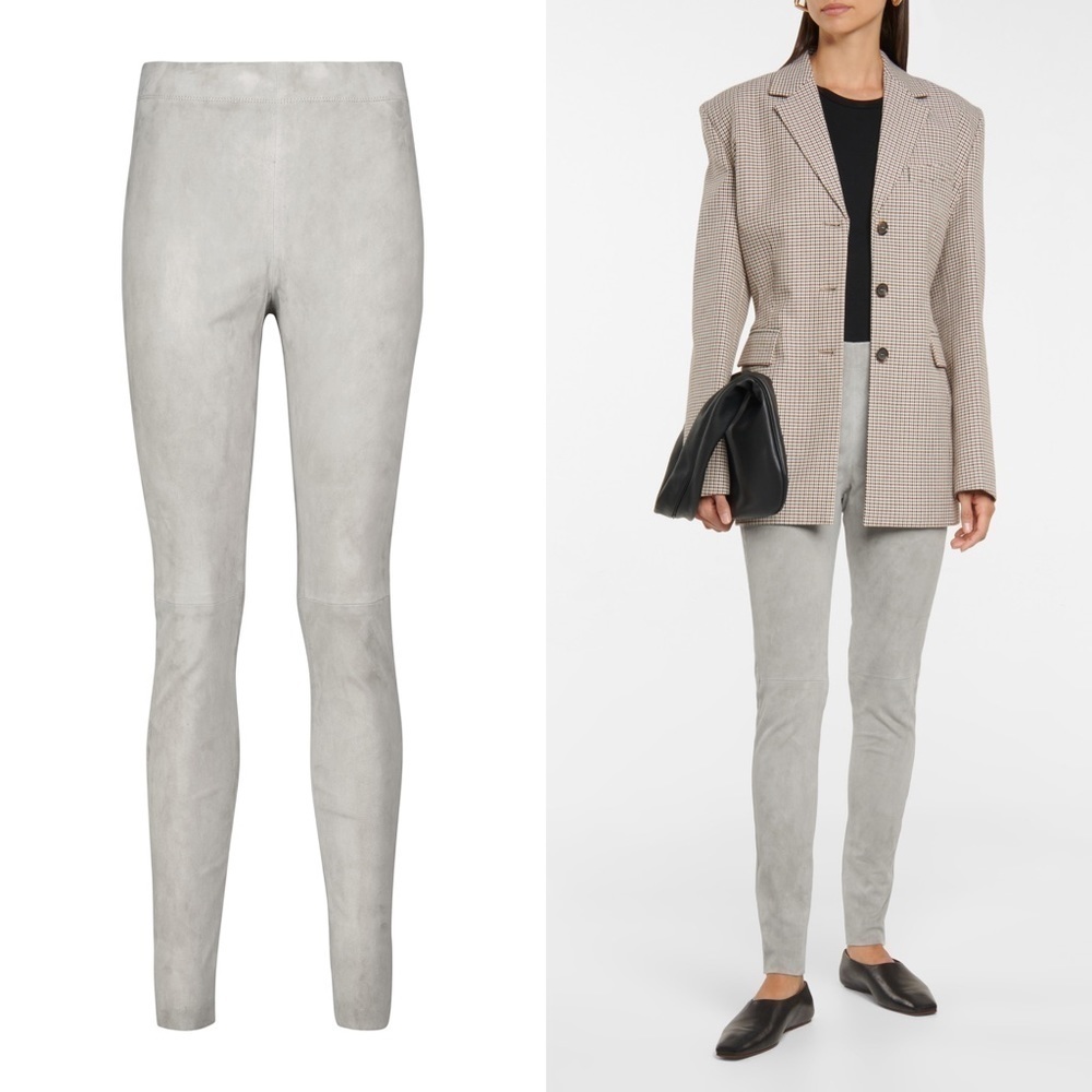MARCCAIN Additions Sand Pull On Stretchy Faux Suede Leggings Pants size 10